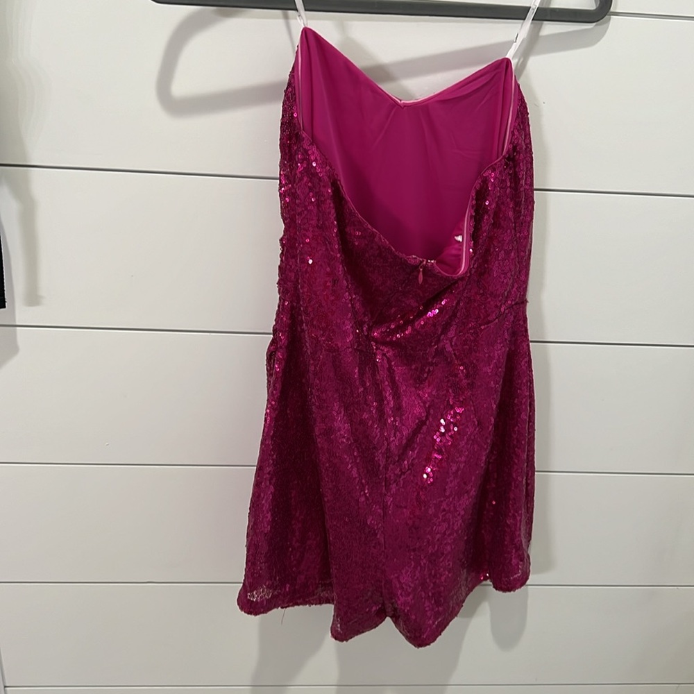 Lulus Sequined Strapless Romper - image 4